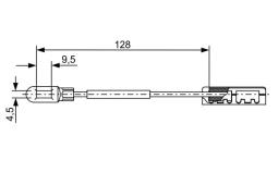 Cable Pull, parking brake BOSCH 1 987 482 452