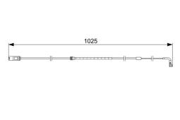 Warning Contact, brake pad wear BOSCH 1 987 473 026