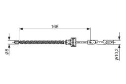 Cable Pull, parking brake BOSCH 1 987 482 875