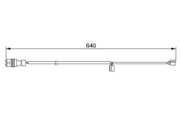 Warning Contact, brake pad wear BOSCH 1987474982
