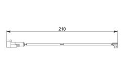 Warning Contact, brake pad wear BOSCH 1 987 474 520