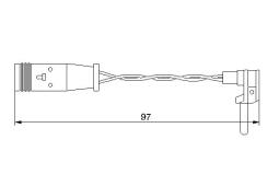 Warning Contact, brake pad wear BOSCH 1987474966