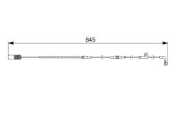 Warning Contact, brake pad wear BOSCH 1 987 473 044