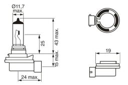 Bulb, front fog light BOSCH 1 987 302 081