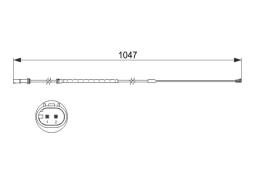 Warning Contact, brake pad wear BOSCH 1 987 473 512