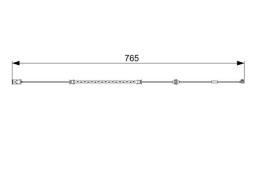 Warning Contact, brake pad wear BOSCH 1987473018