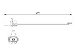 Warning Contact, brake pad wear BOSCH 1 987 474 511