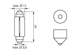 Bulb, interior light BOSCH 1987302225