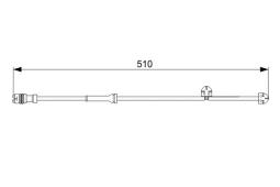 Warning Contact, brake pad wear BOSCH 1987473029