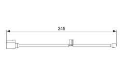 Warning Contact, brake pad wear BOSCH 1 987 474 563