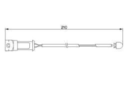 Warning Contact, brake pad wear BOSCH 1987474939