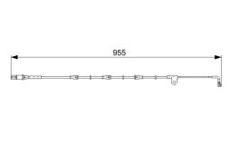 Warning Contact, brake pad wear BOSCH 1 987 473 028