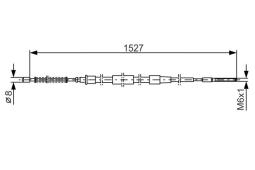 Cable Pull, parking brake BOSCH 1 987 477 164