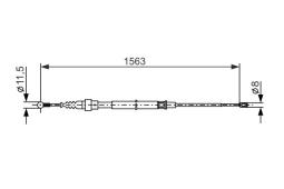 Cable Pull, parking brake BOSCH 1 987 477 891