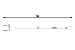 Warning Contact, brake pad wear BOSCH 1 987 474 924