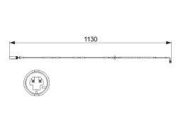 Warning Contact, brake pad wear BOSCH 1 987 473 505