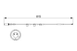 Warning Contact, brake pad wear BOSCH 1 987 473 524