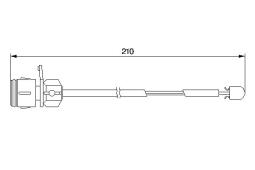 Warning Contact, brake pad wear BOSCH 1987474938