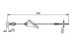 Cable Pull, parking brake BOSCH 1 987 477 985