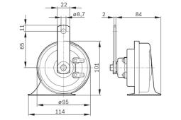 Trumpet Horn BOSCH 0 986 AH0 501