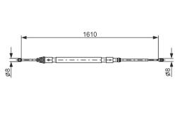 Cable Pull, parking brake BOSCH 1 987 477 238