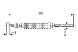 Cable Pull, parking brake BOSCH 1987477984