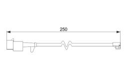 Warning Contact, brake pad wear BOSCH 1987474574