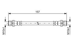 Brake Hose BOSCH 1987481642
