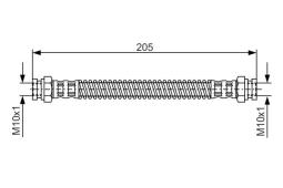 Brake Hose BOSCH 1987476686