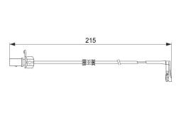Warning Contact, brake pad wear BOSCH 1987474489