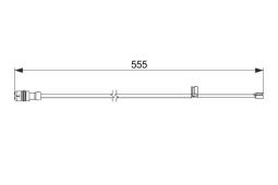 Warning Contact, brake pad wear BOSCH 1987474568