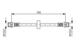 Brake Hose BOSCH 1987476884