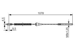 Cable Pull, parking brake BOSCH 1987477310