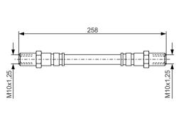 Brake Hose BOSCH 1987476192