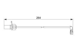Warning Contact, brake pad wear BOSCH 1987474517