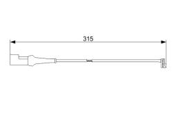 Warning Contact, brake pad wear BOSCH 1987473572