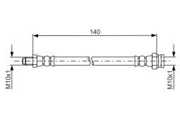 Brake Hose BOSCH 1987481669
