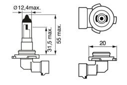 Bulb, front fog light BOSCH 1987302083