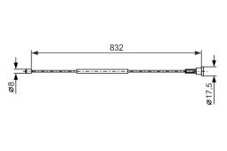 Cable Pull, parking brake BOSCH 1987477661