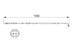 Warning Contact, brake pad wear BOSCH 1987473506
