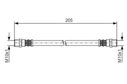 Brake Hose BOSCH 1987481191