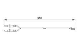 Warning Contact, brake pad wear BOSCH 1987474519