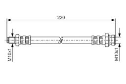 Brake Hose BOSCH 1987476345