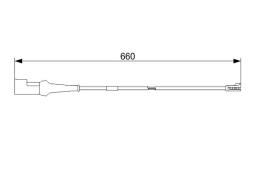 Warning Contact, brake pad wear BOSCH 1987473575