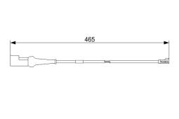 Warning Contact, brake pad wear BOSCH 1987473573