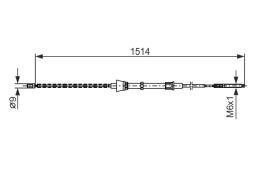 Cable Pull, parking brake BOSCH 1987477695