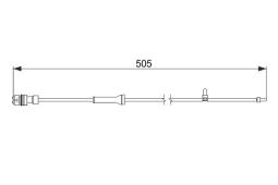Warning Contact, brake pad wear BOSCH 1987474592