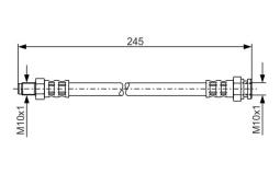 Brake Hose BOSCH 1987481013