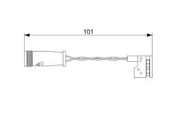 Warning Contact, brake pad wear BOSCH 1987473578