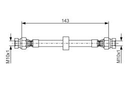 Brake Hose BOSCH 1987476697
